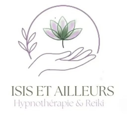 « Logo symbolisant l’harmonie et la guérison – séances d’hypnose, soins Reiki et formations énergétiques. »