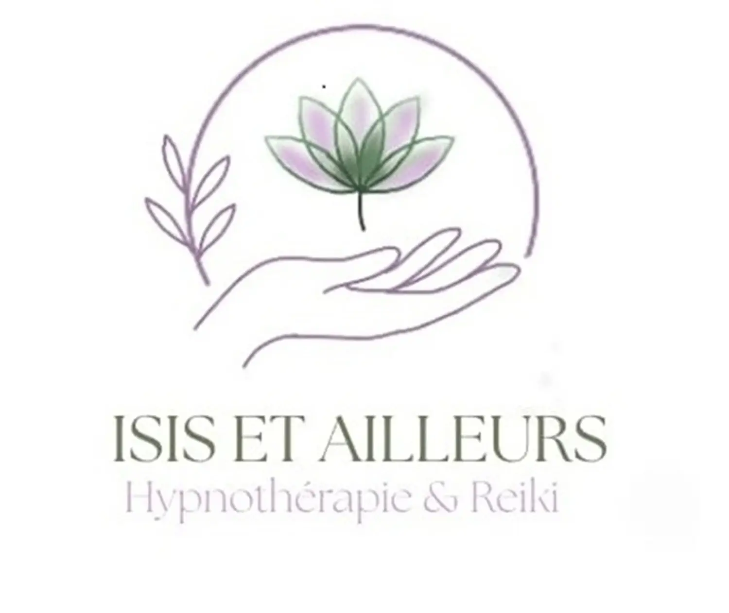 « Logo symbolisant l’harmonie et la guérison – séances d’hypnose, soins Reiki et formations énergétiques. »